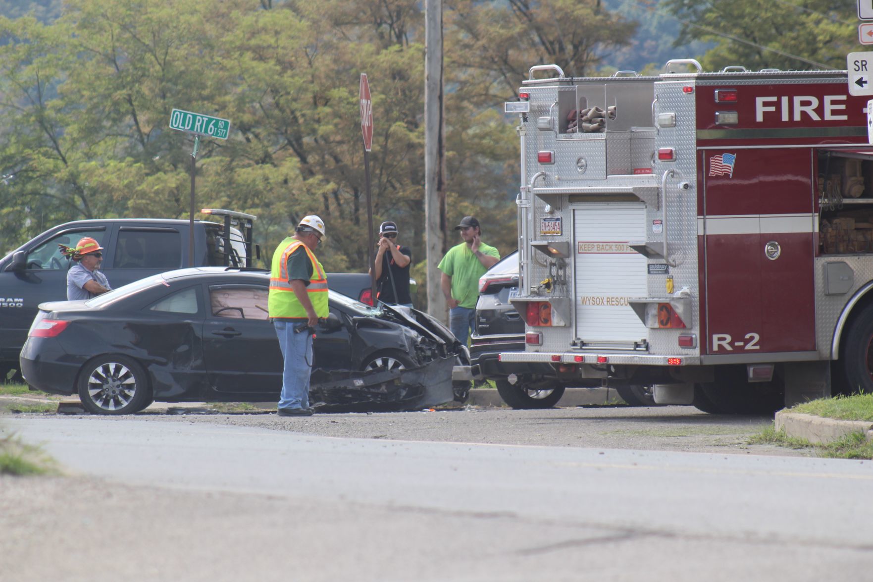 Two vehicle crash in Wysox